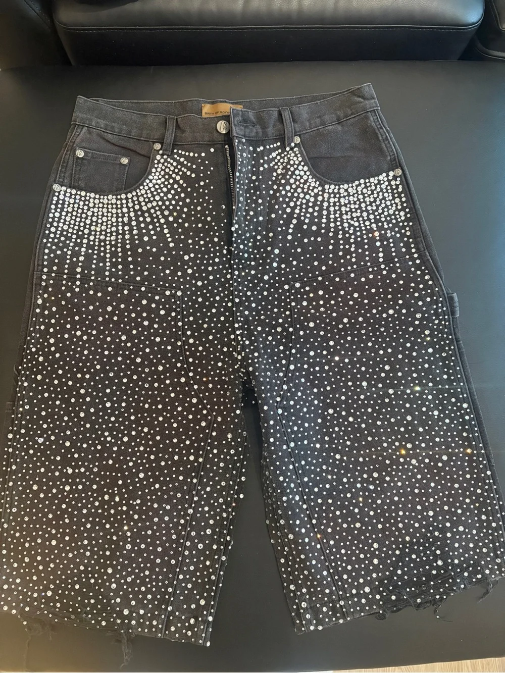 Birth Of Royal Child Diamond Jorts Black